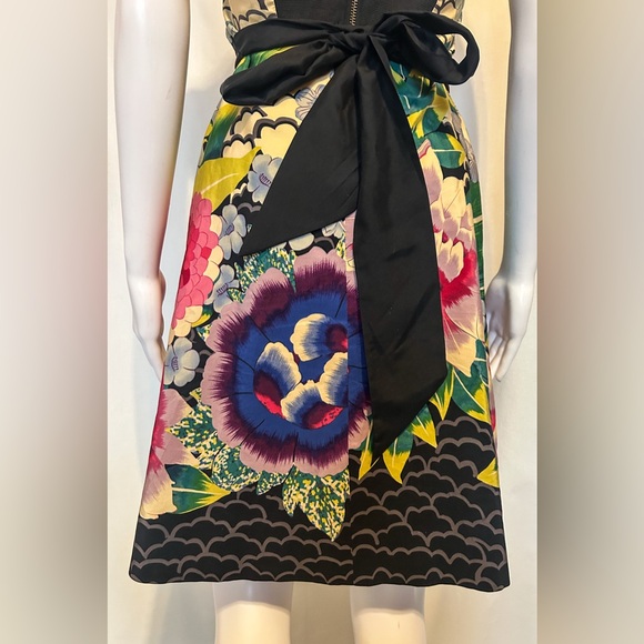 ANTHROPOLOGIE MOULINETTE SOEURS SZ 8 STRAPLESS FLORAL COLORFUL DRESS BOHO CHIC - Picture 7 of 11